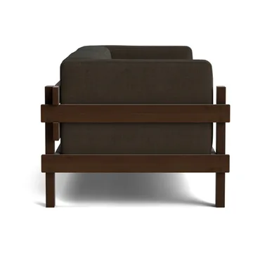 Kube sohva - Ruskealakattu mänty - kangas Remix 356 Brown, 220 cm - Normann Copenhagen