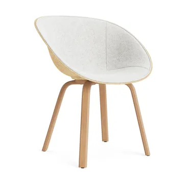 Mat Armchair käsinojatuoli etupuoliverhoiltu  - Hallingdal 110-hemp-beech - Normann Copenhagen