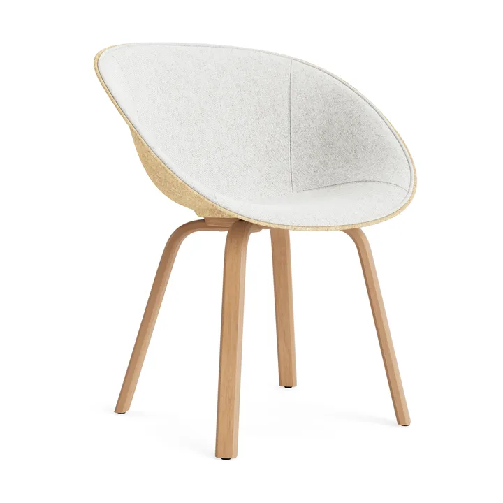 Mat Armchair käsinojatuoli etupuoliverhoiltu  - Hallingdal 110-hemp-beech - Normann Copenhagen