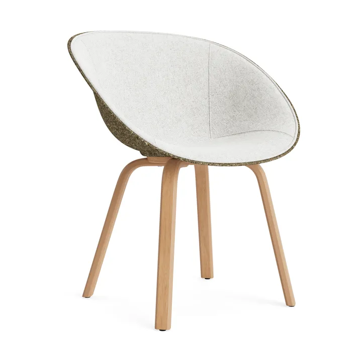 Mat Armchair käsinojatuoli etupuoliverhoiltu  - Hallingdal 110-seaweed-beech - Normann Copenhagen