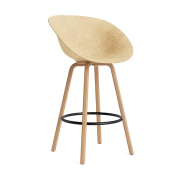 Mat Bar Armchair käsinojallinen tuoli 75 cm - Hemp-beech-black steel - Normann Copenhagen