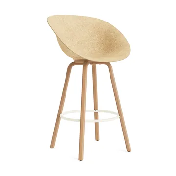 Mat Bar Armchair käsinojallinen tuoli 75 cm - Hemp-beech-cream steel - Normann Copenhagen