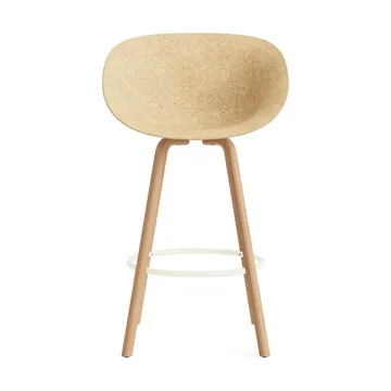 Mat Bar Armchair käsinojallinen tuoli 75 cm - Hemp-beech-cream steel - Normann Copenhagen