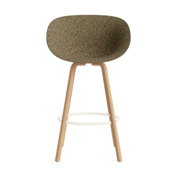Mat Bar Armchair käsinojallinen tuoli 75 cm - Seaweed-beech-cream steel - Normann Copenhagen