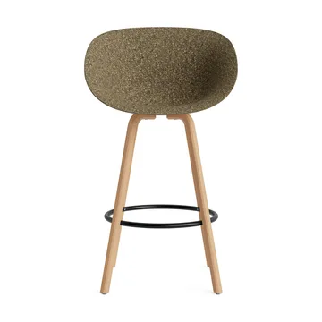 Mat Bar Armchair käsinojallinen tuoli 75 cm - Seaweed-pyökki-musta teräs - Normann Copenhagen