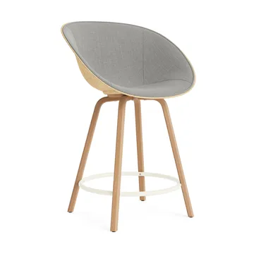 Mat Bar Armchair käsinojallinen tuoli etupuoliverhoiltu 65 cm - Remix 133-hemp-beech-cream steel. - Normann Copenhagen
