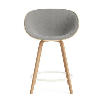 Mat Bar Armchair käsinojallinen tuoli etupuoliverhoiltu 65 cm - Remix 133-hemp-beech-cream steel. - Normann Copenhagen