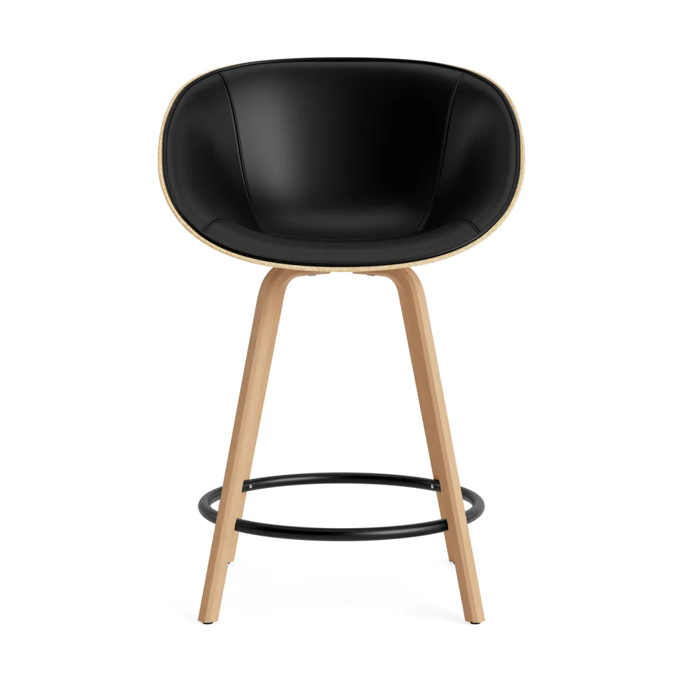 Mat Bar Armchair käsinojallinen tuoli etupuoliverhoiltu 65 cm, Ultra 41599-hemp-beech-black steel Normann Copenhagen