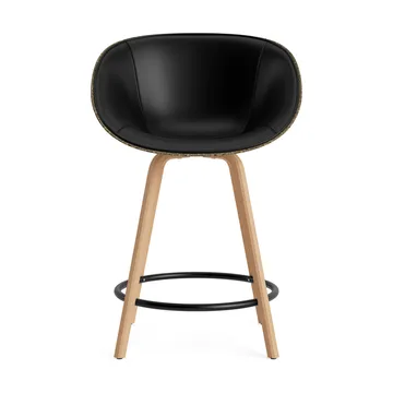 Mat Bar Armchair käsinojallinen tuoli etupuoliverhoiltu 65 cm - Ultra 41599-seaweed-beech-black steel - Normann Copenhagen