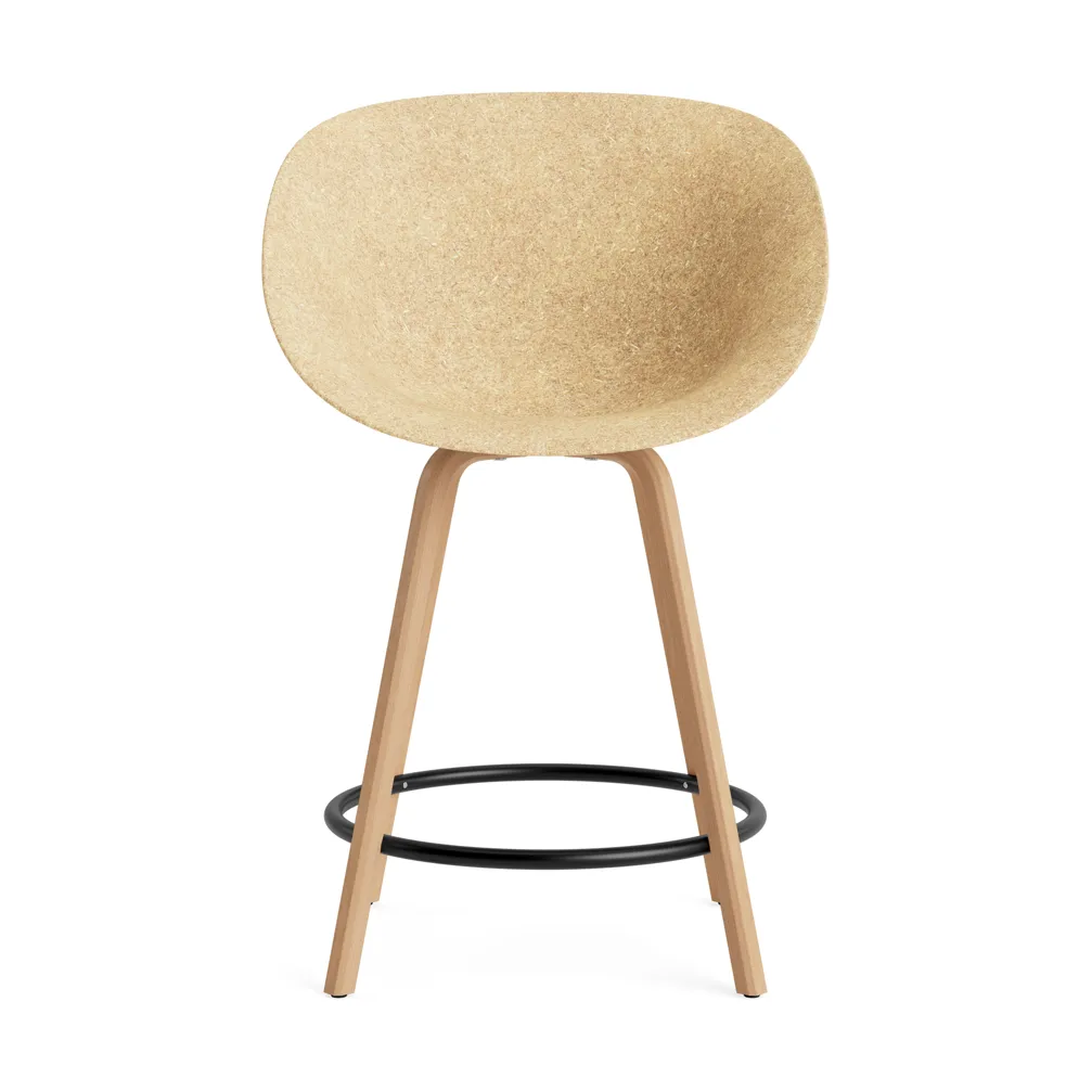 Mat Bar Armchair käsinojatuoli 65 cm, Hemp-beech-black steel Normann Copenhagen