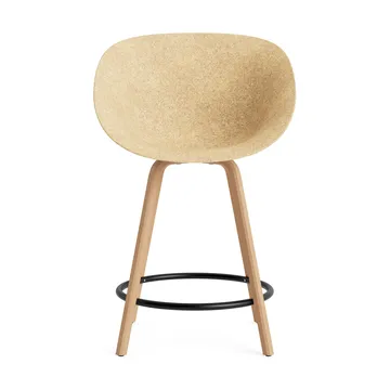 Mat Bar Armchair käsinojatuoli 65 cm - Hemp-beech-black steel - Normann Copenhagen