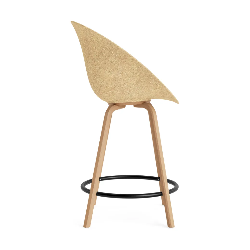 Mat Bar Armchair käsinojatuoli 65 cm, Hemp-beech-black steel Normann Copenhagen