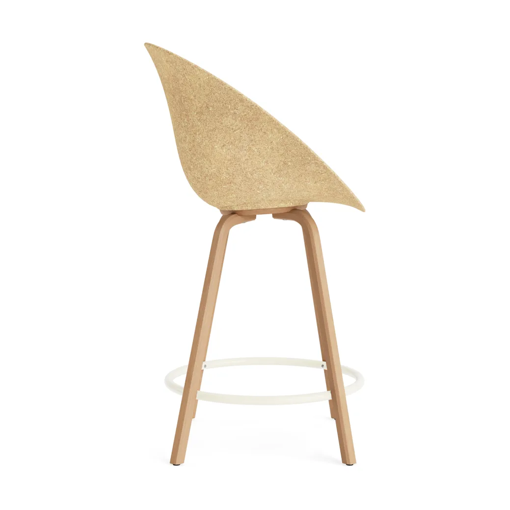Mat Bar Armchair käsinojatuoli 65 cm, Hemp-beech-cream steel Normann Copenhagen