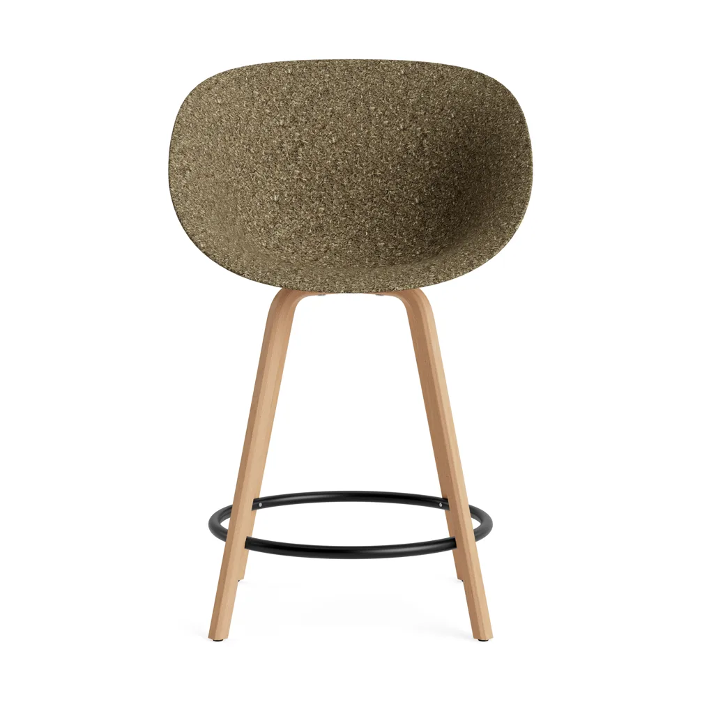 Mat Bar Armchair käsinojatuoli 65 cm, Seaweed-pyökki-musta teräs Normann Copenhagen