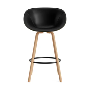 Mat Bar Armchair käsinojatuoli etupuoliverhoiltu 75 cm - Ultra 41599-seaweed-beech-black steel - Normann Copenhagen