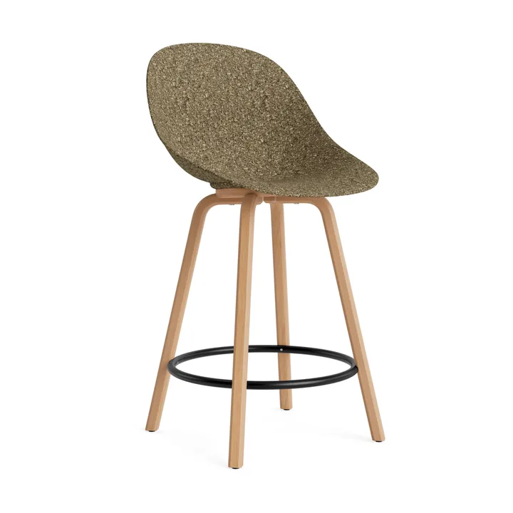 Mat Bar Chair baarituoli 65 cm - Seaweed-pyökki-musta teräs - Normann Copenhagen