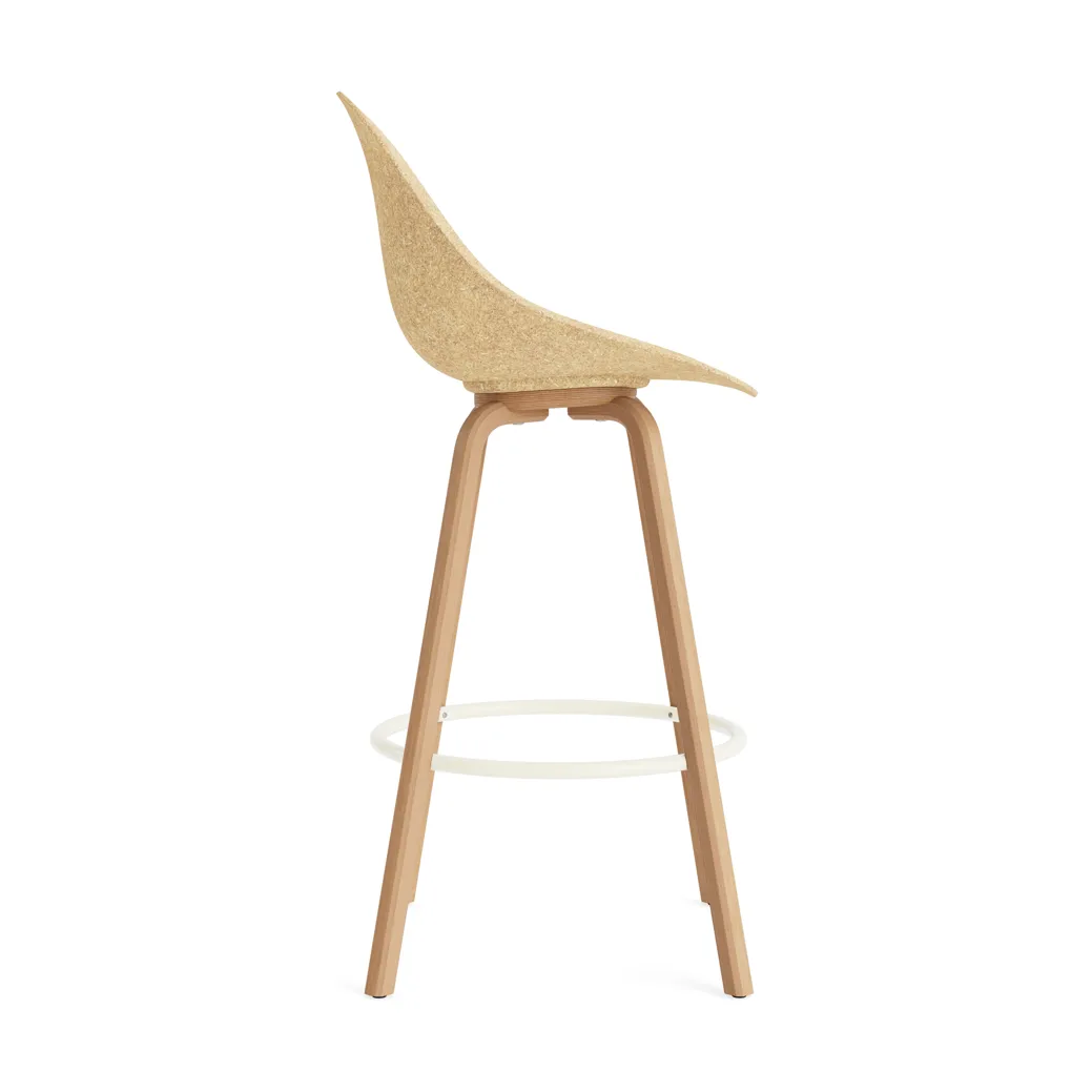 Mat Bar Chair baarituoli 75 cm, Hemp-beech-cream steel Normann Copenhagen