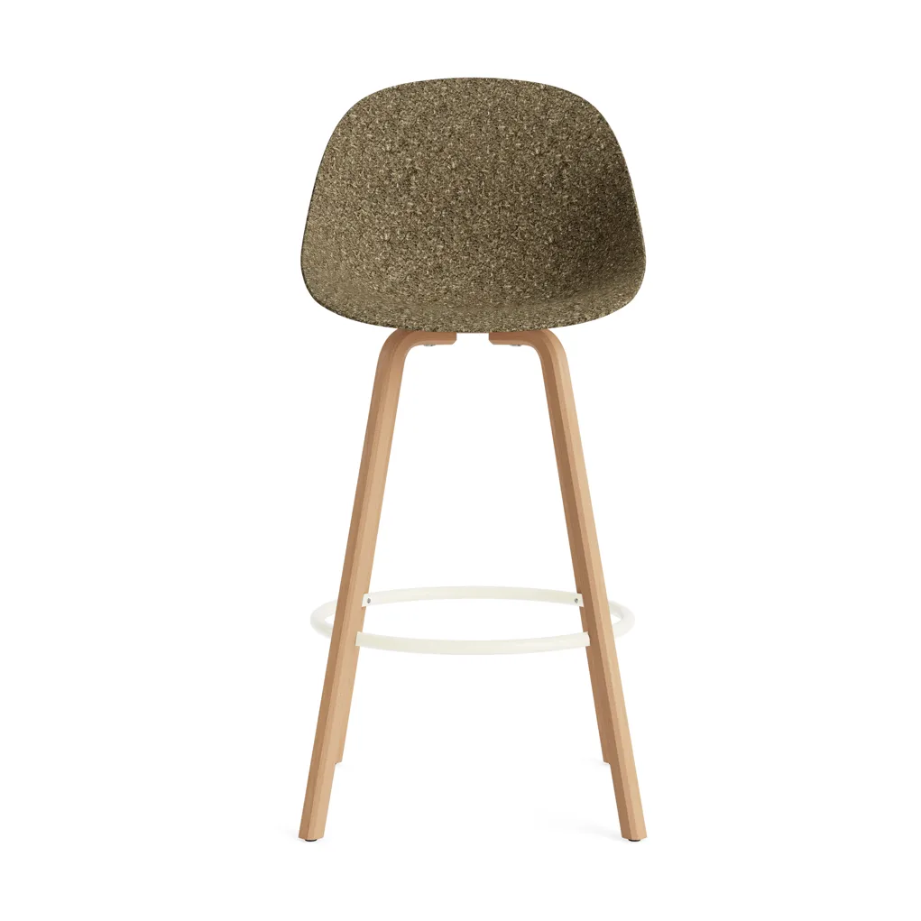 Mat Bar Chair baarituoli 75 cm, Seaweed-beech-cream steel Normann Copenhagen