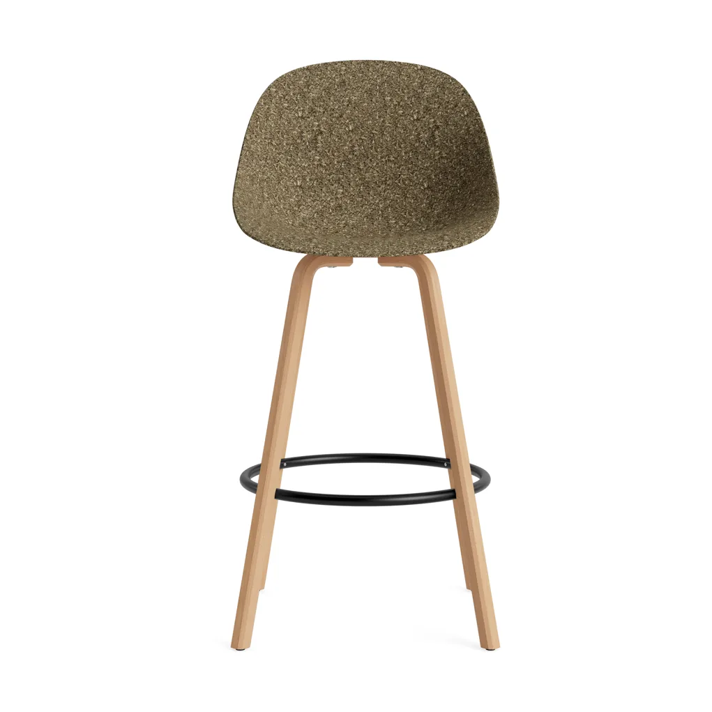Mat Bar Chair baarituoli 75 cm, Seaweed-pyökki-musta teräs Normann Copenhagen