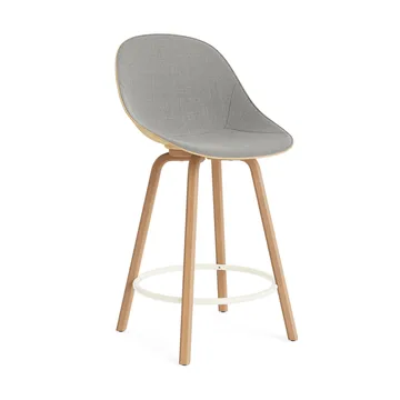 Mat Bar Chair baarituoli etupuoliverhoiltu  65 cm - Remix 133-hemp-beech-cream steel. - Normann Copenhagen