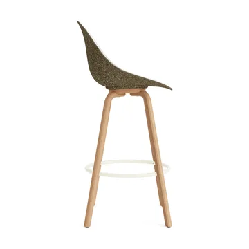 Mat Bar Chair baarituoli etupuoliverhoiltu 75 cm. - Hallingdal 110-seaweed-beech-cream steel - Normann Copenhagen