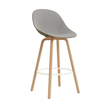 Mat Bar Chair baarituoli etupuoliverhoiltu 75 cm. - Remix 133-seaweed-beech-cream steel - Normann Copenhagen