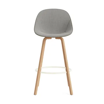 Mat Bar Chair baarituoli etupuoliverhoiltu 75 cm. - Remix 133-seaweed-beech-cream steel - Normann Copenhagen