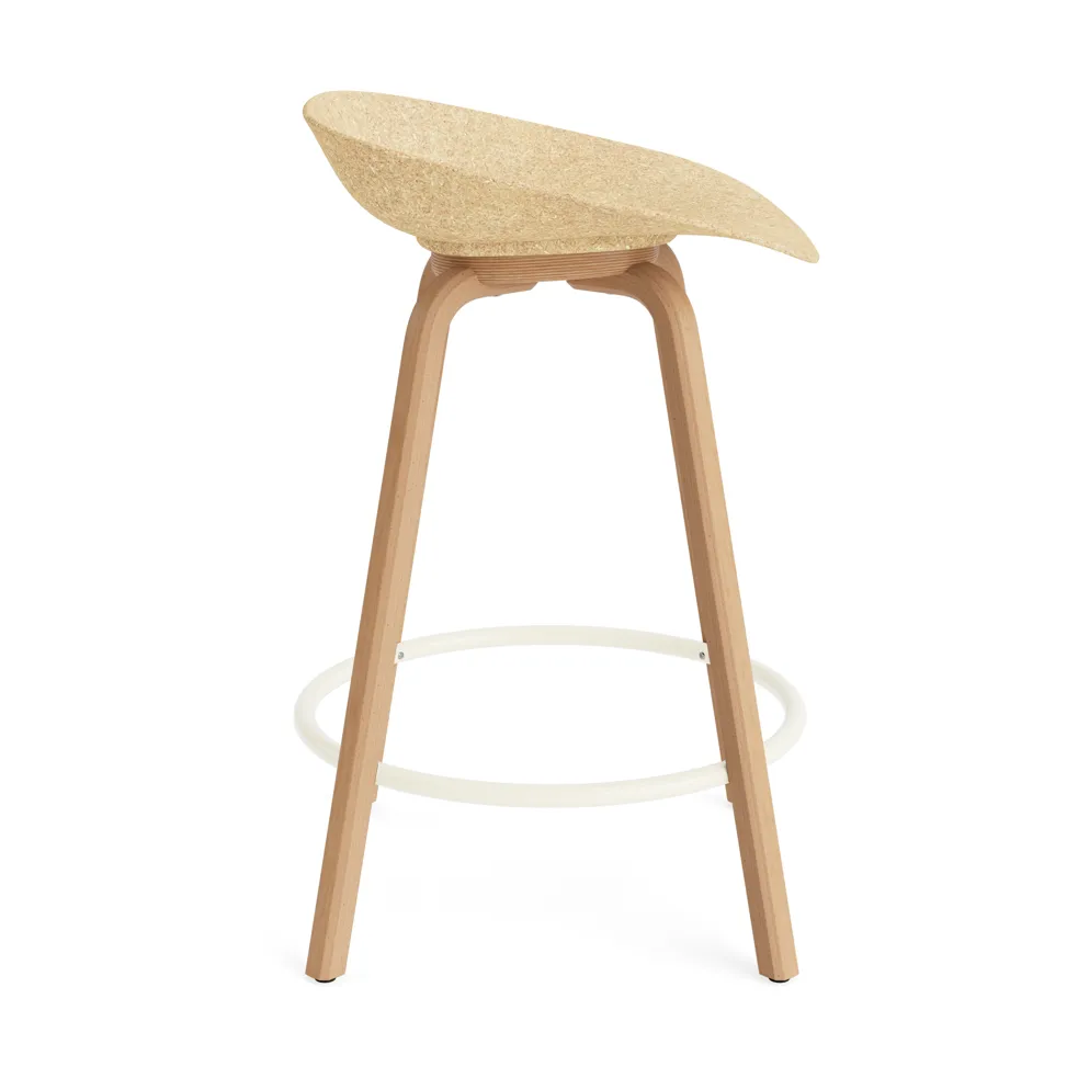 Mat Barstool baarijakkara 65 cm, Hemp-beech-cream steel Normann Copenhagen