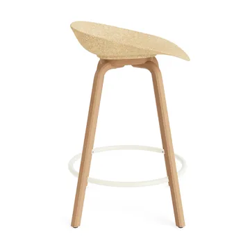 Mat Barstool baarijakkara 65 cm - Hemp-beech-cream steel - Normann Copenhagen