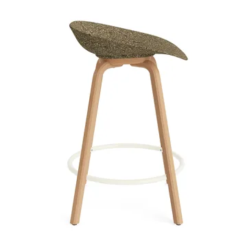 Mat Barstool baarijakkara 65 cm - Seaweed-beech-cream steel - Normann Copenhagen
