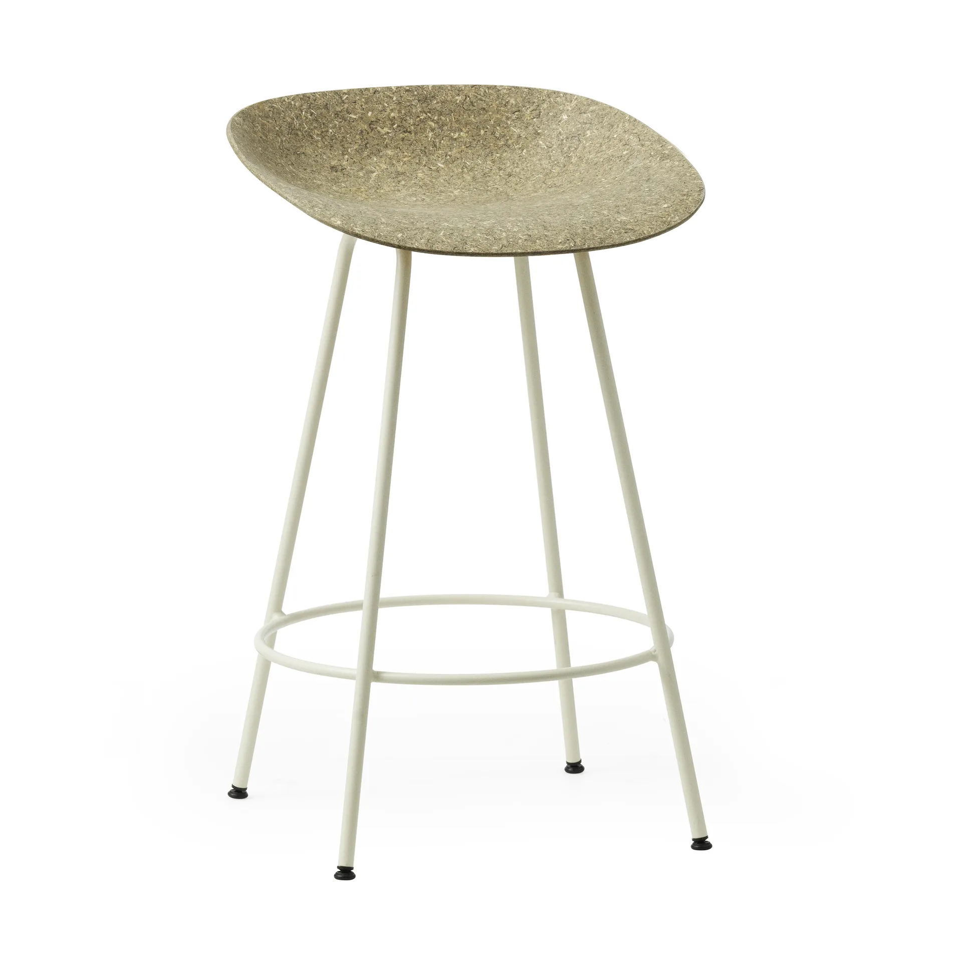 Mat Barstool baarijakkara 65 cm, Seaweed-cream steel Normann Copenhagen