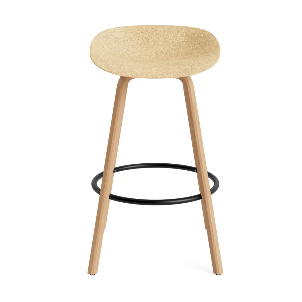 Mat Barstool baarijakkara 75 cm, Hemp-beech-black steel Normann Copenhagen