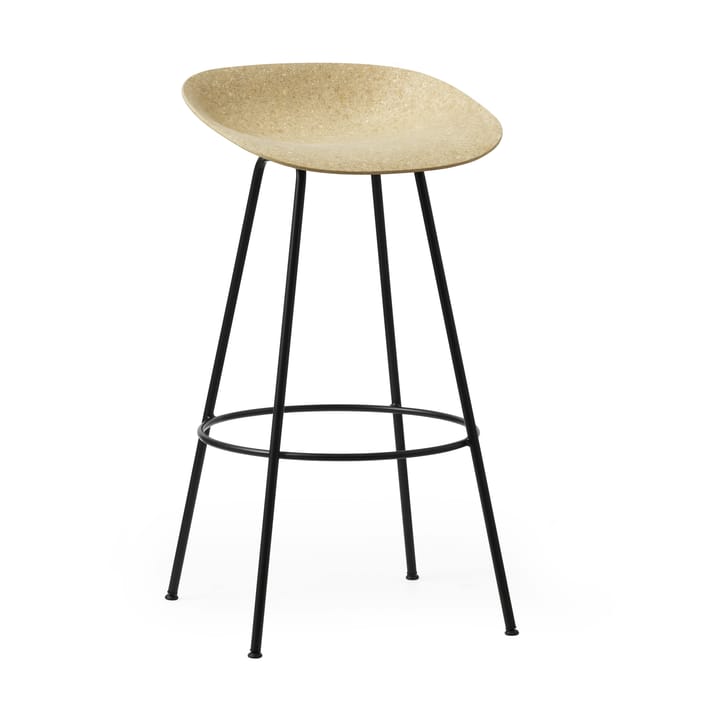 Mat Barstool baarijakkara 75 cm - Hemp-black steel - Normann Copenhagen