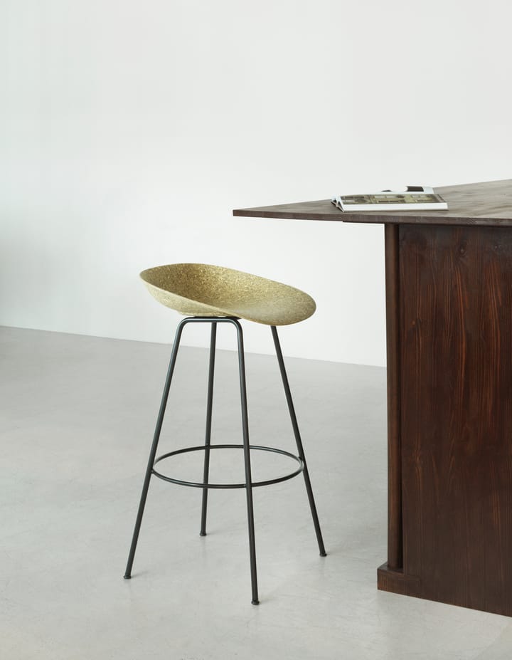 Mat Barstool baarijakkara 75 cm - Seaweed-black steel - Normann Copenhagen