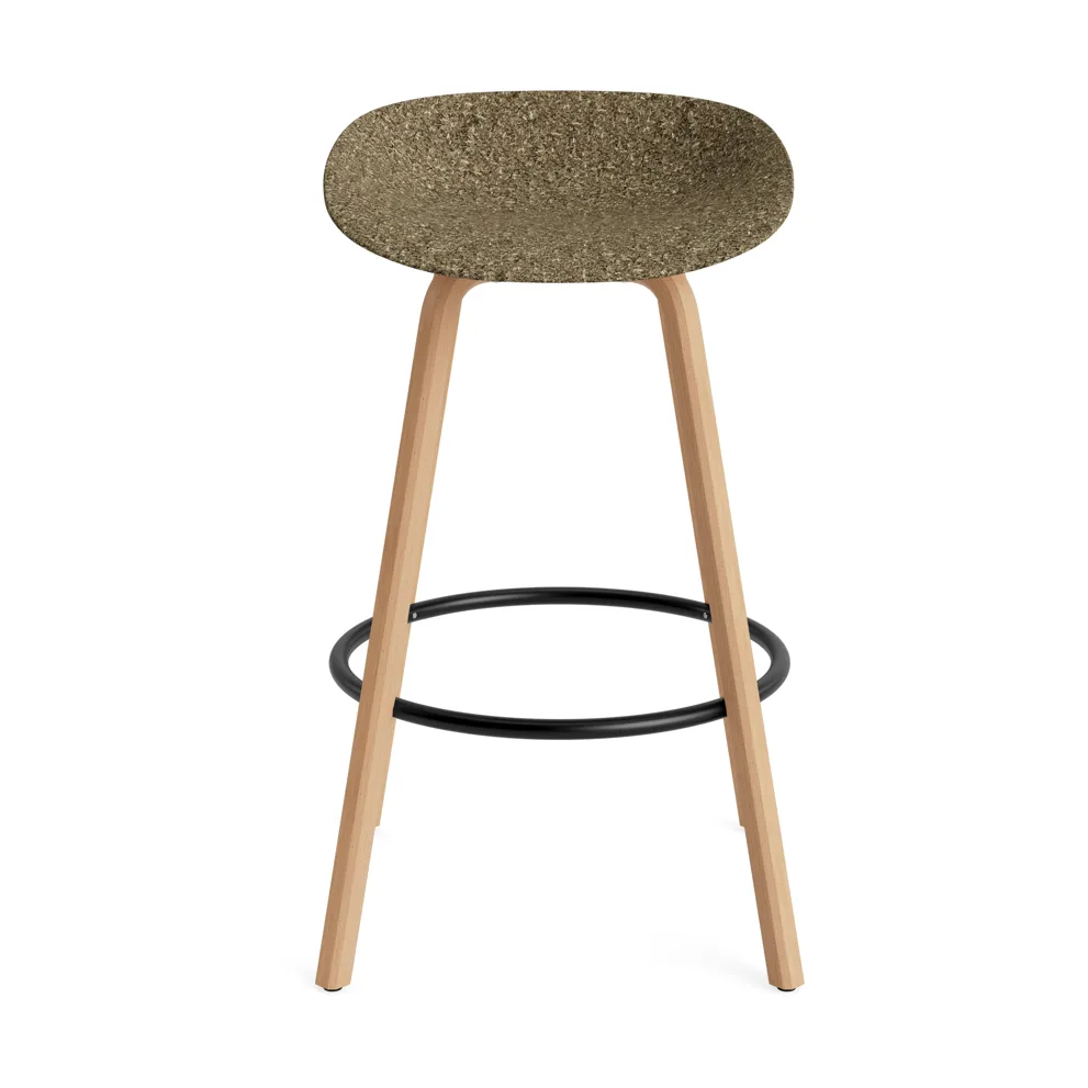 Mat Barstool baarijakkara 75 cm, Seaweed-pyökki-musta teräs Normann Copenhagen