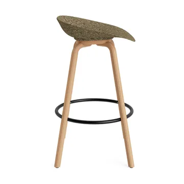 Mat Barstool baarijakkara 75 cm - Seaweed-pyökki-musta teräs - Normann Copenhagen