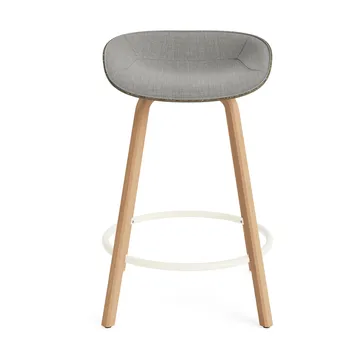 Mat Barstool baarituoli etupuoliverhoiltu  65 cm. - Remix 133-seaweed-beech-cream steel - Normann Copenhagen