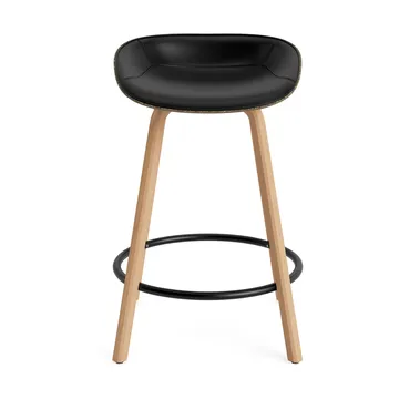 Mat Barstool baarituoli etupuoliverhoiltu  65 cm. - Ultra 41599-seaweed-beech-black steel - Normann Copenhagen
