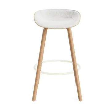 Mat Barstool baarituoli etupuoliverhoiltu 75 cm - Hallingdal 110-hemp-beech-cream steel - Normann Copenhagen