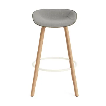 Mat Barstool baarituoli etupuoliverhoiltu 75 cm - Remix 133-seaweed-beech-cream steel - Normann Copenhagen
