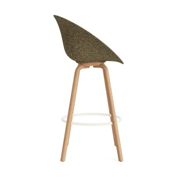Mat käsinojatuoli etupuoliverhoiltu 75 cm - Hallingdal 110-seaweed-beech-cream steel - Normann Copenhagen