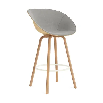 Mat käsinojatuoli etupuoliverhoiltu 75 cm - Remix 133-hemp-beech-cream steel. - Normann Copenhagen