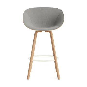 Mat käsinojatuoli etupuoliverhoiltu 75 cm - Remix 133-hemp-beech-cream steel. - Normann Copenhagen