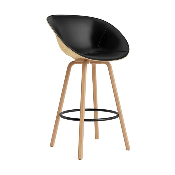 Mat käsinojatuoli etupuoliverhoiltu 75 cm - Ultra 41599-hemp-beech-black steel - Normann Copenhagen