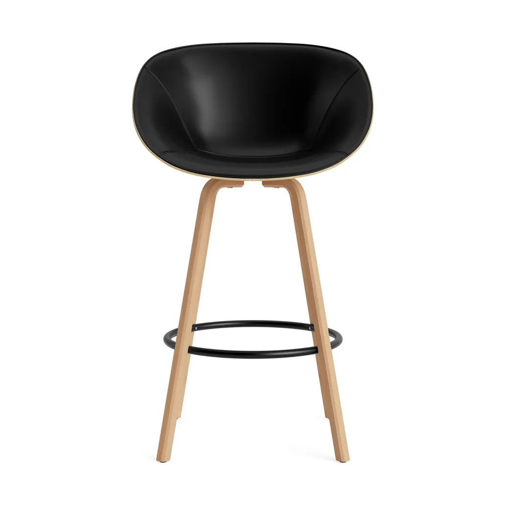 Mat käsinojatuoli etupuoliverhoiltu 75 cm, Ultra 41599-hemp-beech-black steel Normann Copenhagen