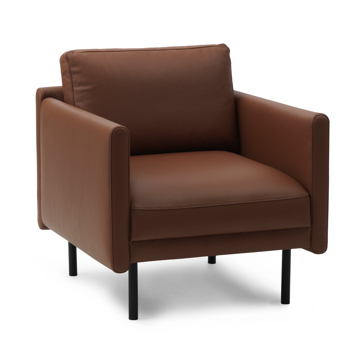 Normann Copenhagen Rar nojatuoli Omaha leather cognac