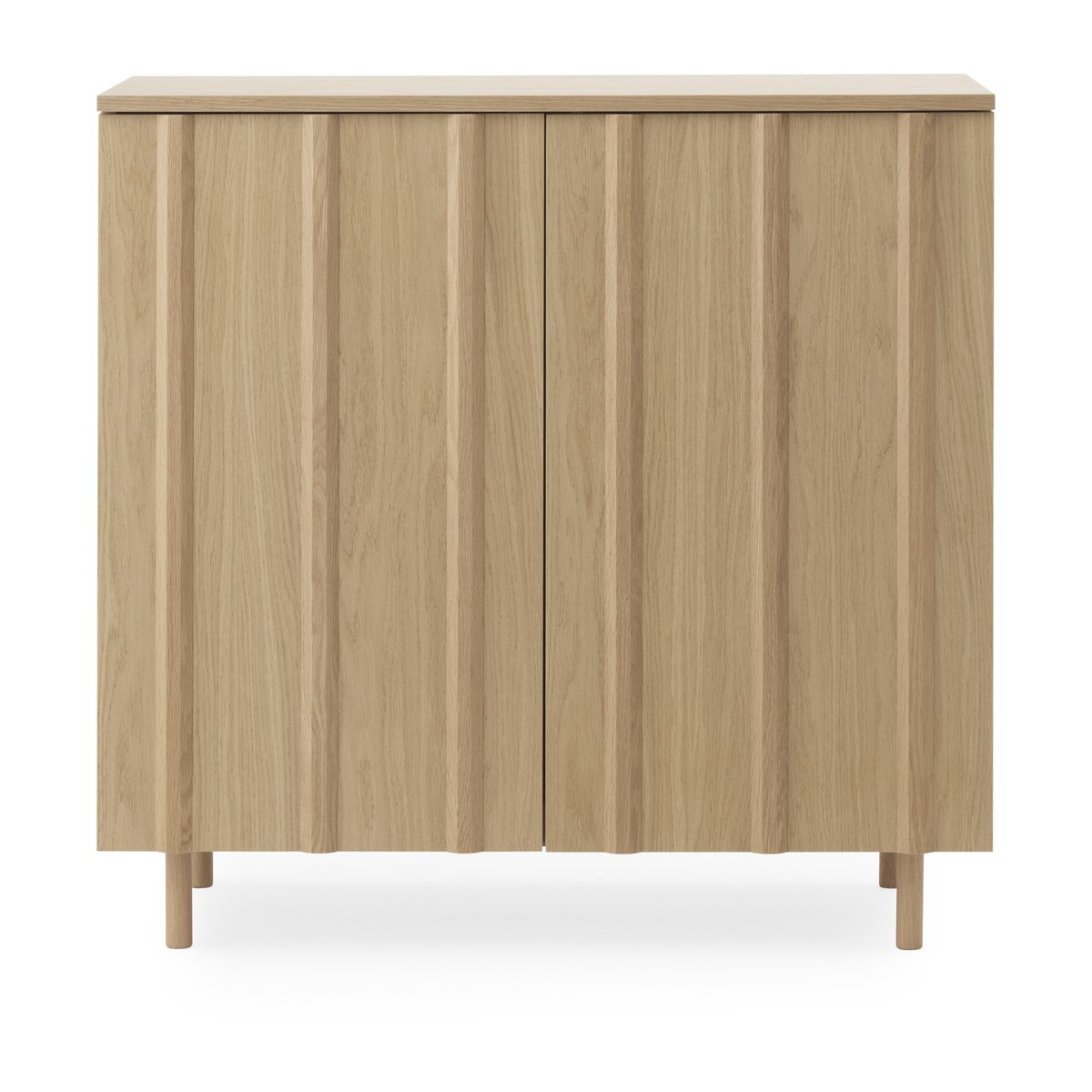 Normann Copenhagen Rib kaappi 96 x 98,5 cm Oak | Skandinaavinen Sisustus | Kaapit & Vitriinit | Ruskea