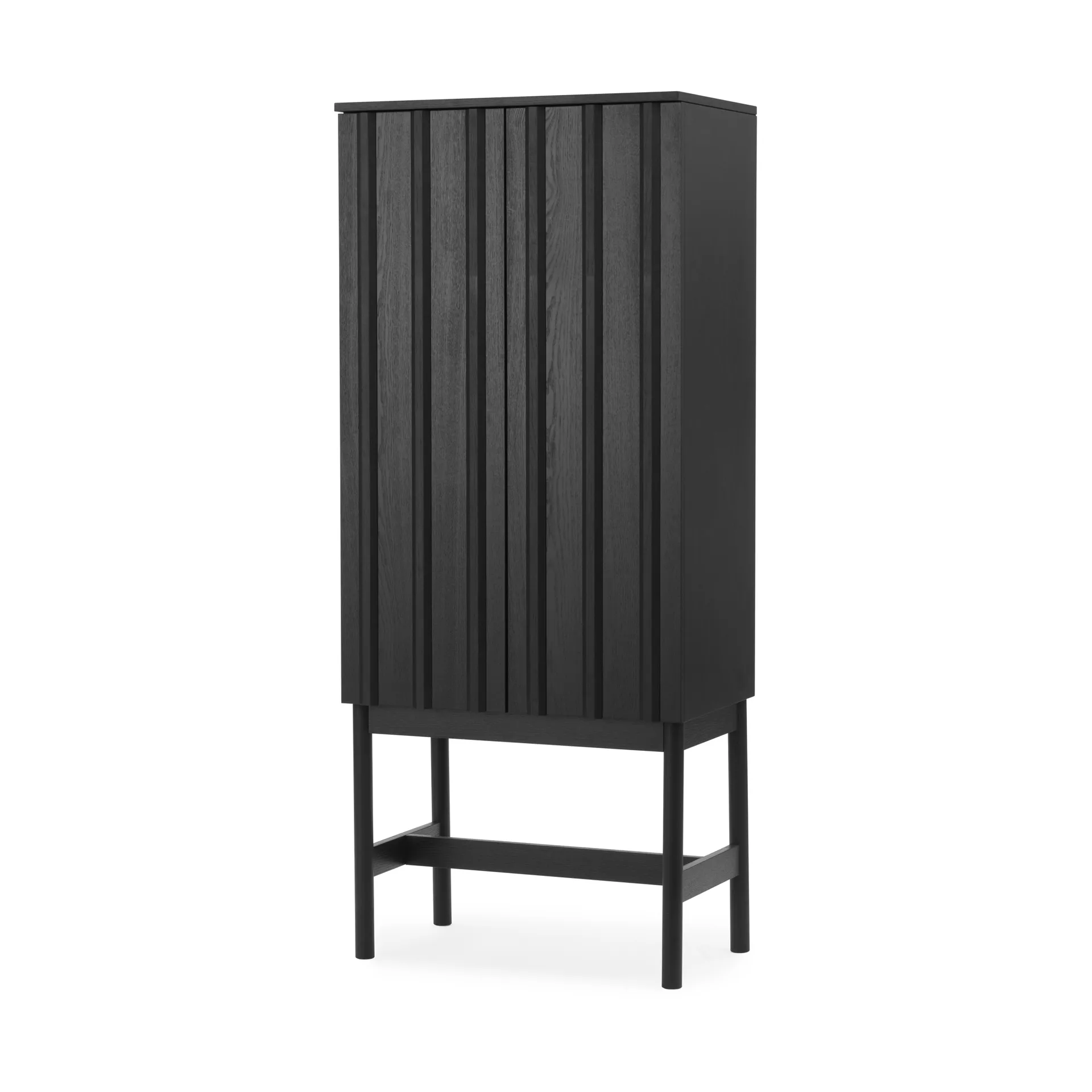 Rib kaappi, Soft black, 166,5x70x43 cm Normann Copenhagen