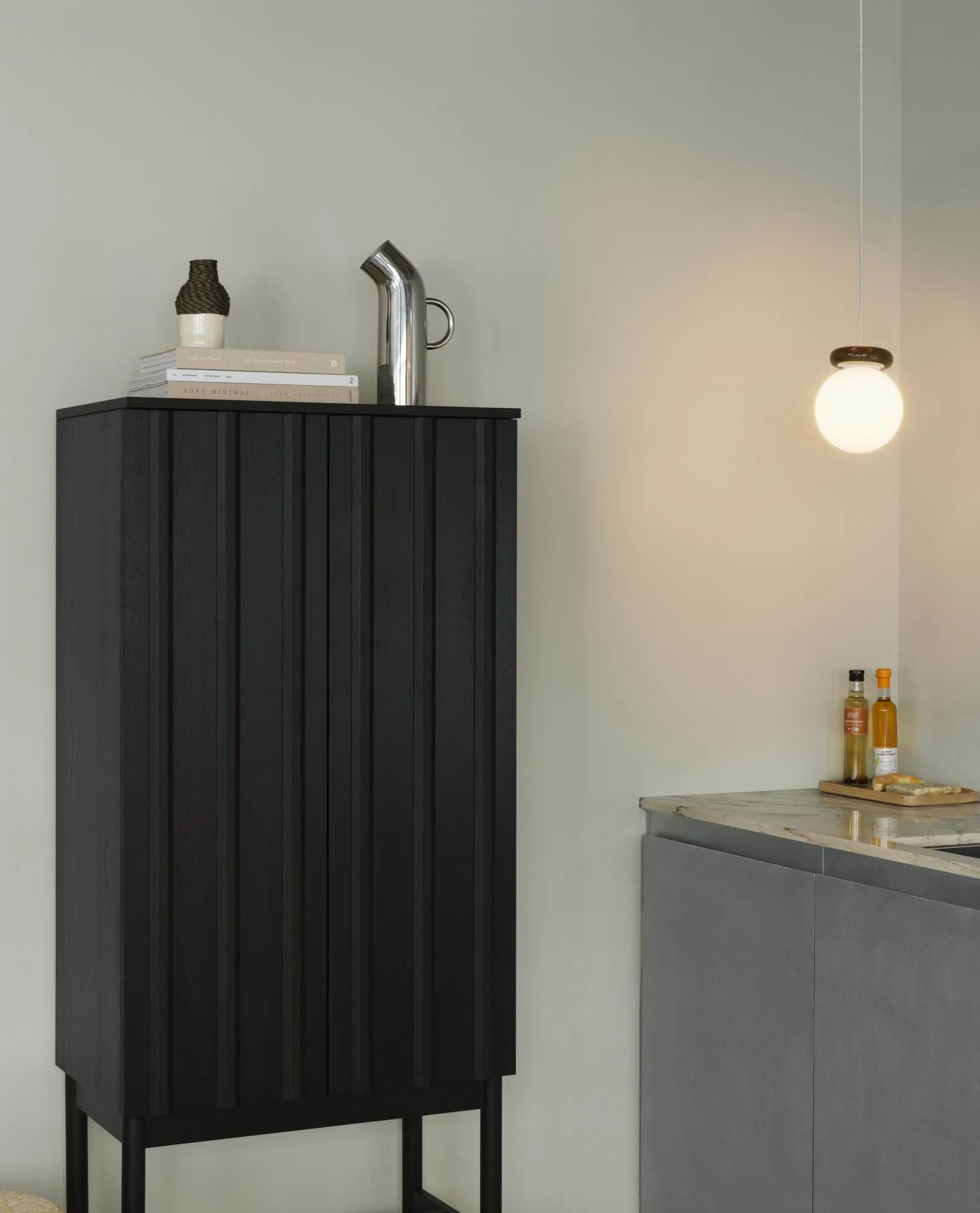 Rib kaappi, Soft black, 166,5x70x43 cm Normann Copenhagen