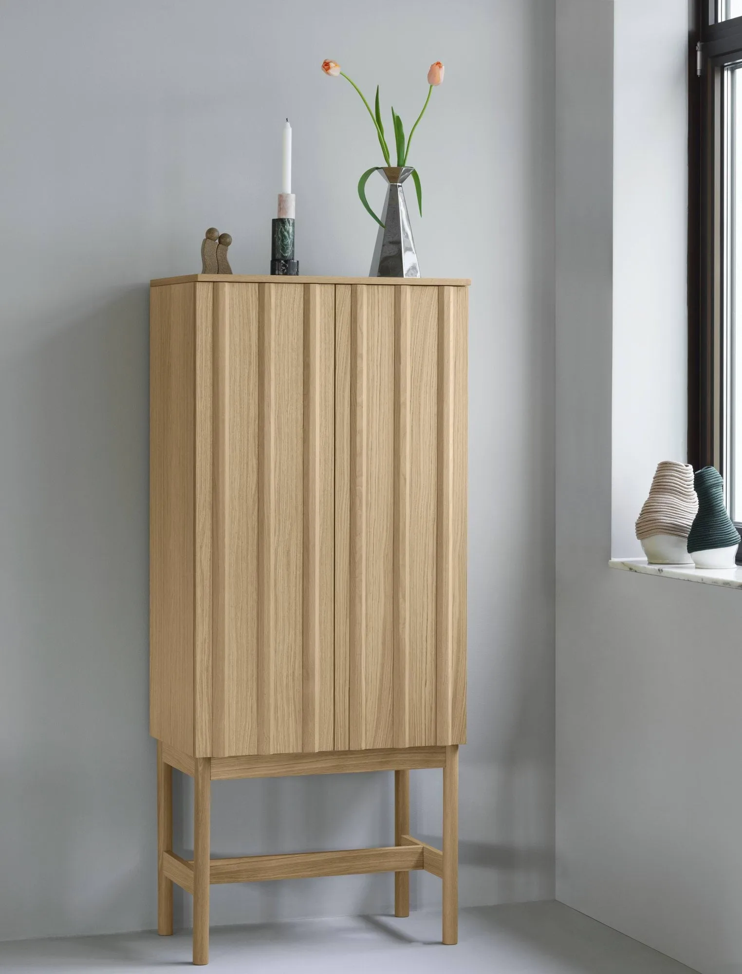 Rib kaappi, Tammi, 166,5x70x43 cm Normann Copenhagen